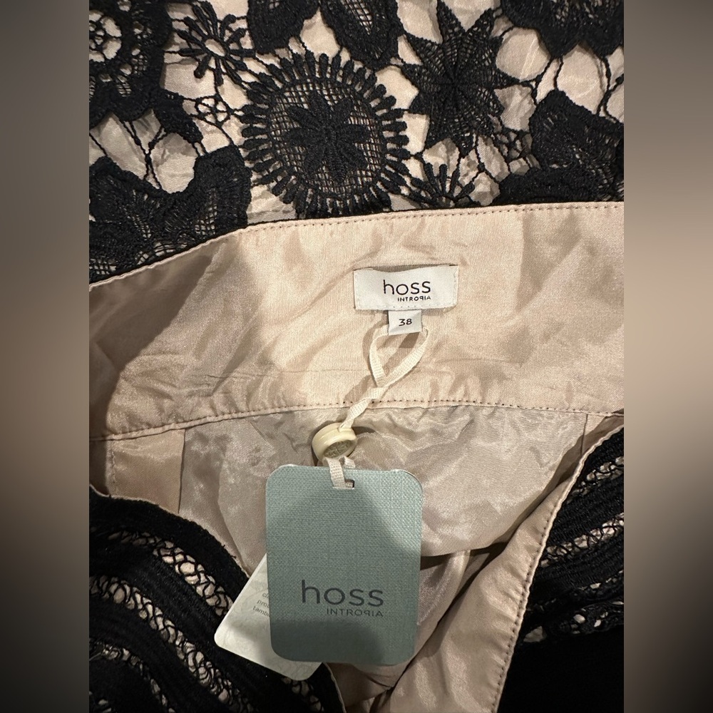NEW WITH TAGS Hoss Intropia Black Lace Skirt Size 38 - Picture 6 of 7